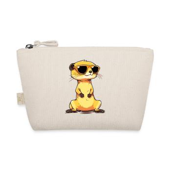 Erdmännchen Mit Sonnenbrille Meerkat - Bio-Täschchen - Natur - Vorne