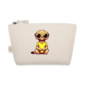 Erdmännchen Mit Sonnenbrille Meerkat - Bio-Täschchen - Natur - Vorne