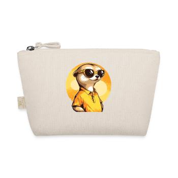 Erdmännchen Mit Sonnenbrille Meerkat - Bio-Täschchen - Natur - Vorne