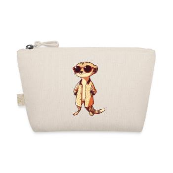 Erdmännchen Mit Sonnenbrille Meerkat - Bio-Täschchen - Natur - Vorne