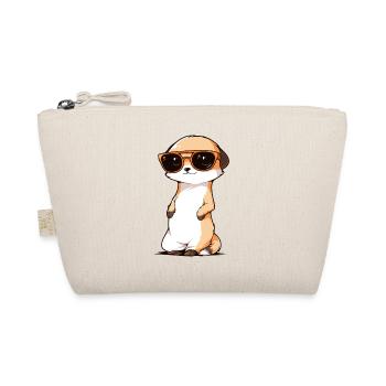 Erdmännchen Mit Sonnenbrille Meerkat - Bio-Täschchen - Natur - Vorne