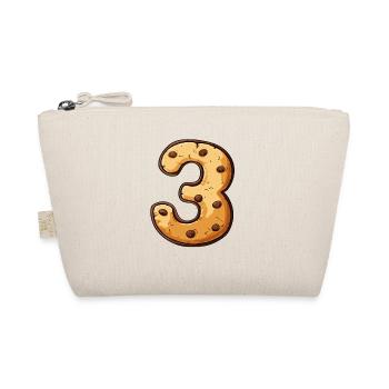A birthday cookie for three-year-olds, 3 years old - Organic Pouch - nature - Front