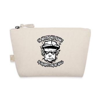 b w my name, graffiti tag on the wall - Organic Pouch - nature - Front