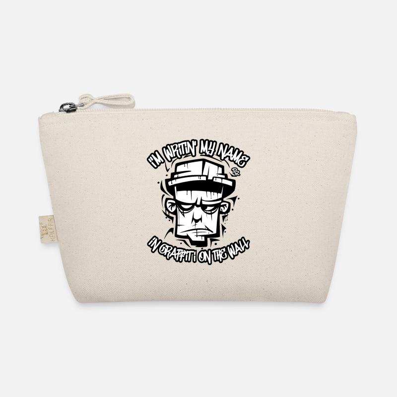 b w my name, graffiti tag on the wall Organic Pouch