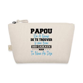 Papou Cadeau Humour Papa Fête des Pères - Trousse biologique - nature - Devant