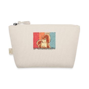 Eichhörnchen Retro Squirrel - Bio-Täschchen - Natur - Vorne