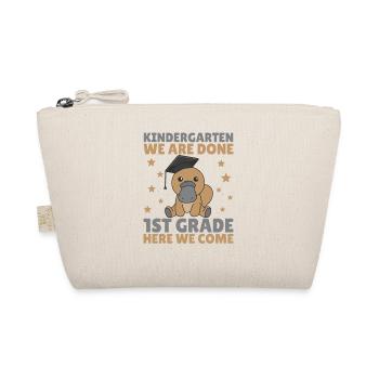 Kids Kindergarten graduate platypus 1st grade - Organic Pouch - nature - Front