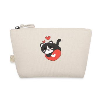 Saint-Valentin Chat Animaux Mignons Coeurs - Trousse biologique - nature - Devant