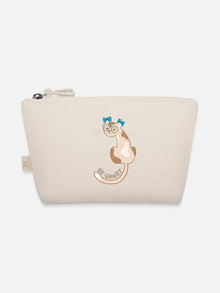 Cat, be smart - Organic Pouch - nature - Front