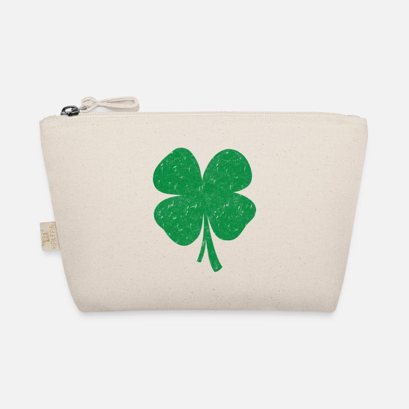 Lucky Charm Clover Leaf Organic Pouch