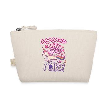 Unicorn Why Should I Care Funny Children's - Organic Pouch - nature - Front