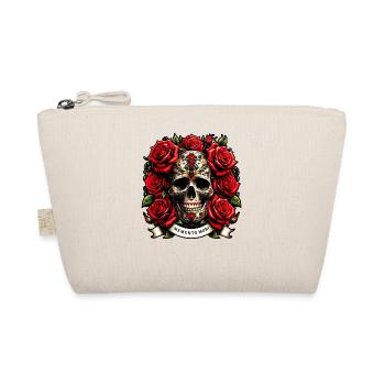Memento Mori orné crâne Floral tatouage stoïque - Trousse biologique - nature - Devant