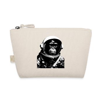 Space Monkey Astronaut Anzug Astronomie Mondlandung - Bio-Täschchen - Natur - Vorne