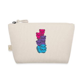 Drapeau androgyne Pride LGBTQ Panda mignon - Trousse biologique - nature - Devant