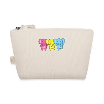 Pansexuel Drapeau Fierté LGBTQ Éléphant mignon - Trousse biologique - nature - Devant