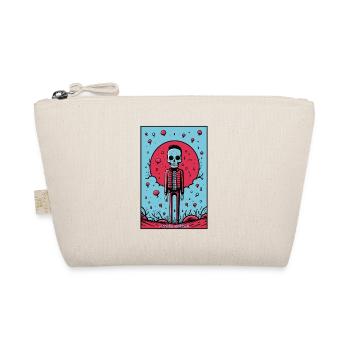 Fashionable skeleton in a desolate landscape - Organic Pouch - nature - Front