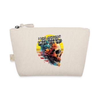 I live joyfully and vibrant until the end. Life - Organic Pouch - nature - Front