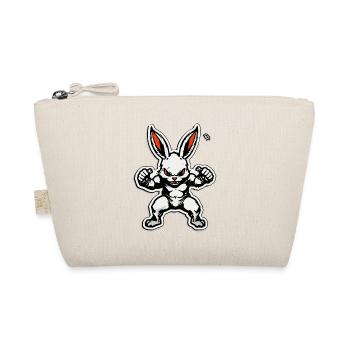 Fit And Angry, Angry Muscle Rabbit - Organic Pouch - nature - Front