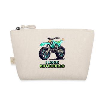 Moto Pixel Art : J’aime le motocross - Trousse biologique - nature - Devant