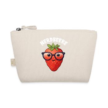 Nerdbeere Junge Mädchen Nerdy Nerd Erdbeere - Bio-Täschchen - Natur - Vorne