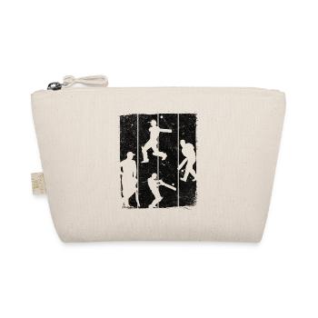 Cricket Retro Cricket Silhouette - Bio-Täschchen - Natur - Vorne