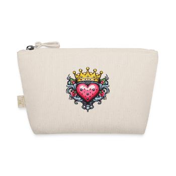 Heart Crown Love - Organic Pouch - nature - Front