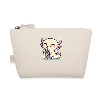 Kawaii Axolotl Bubble Tea Boba Axolotl - Bio-Täschchen - Natur - Vorne