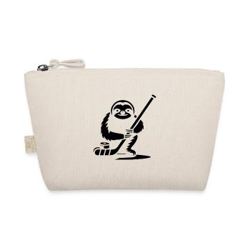 Faultier Eishockey Silhouette - Bio-Täschchen - Natur - Vorne