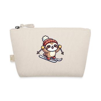Sloth on skis - winter pleasures for animal lovers - Organic Pouch - nature - Front