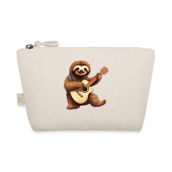 Chill Sloth with Acoustic Guitar - - Organic Pouch - nature - Front