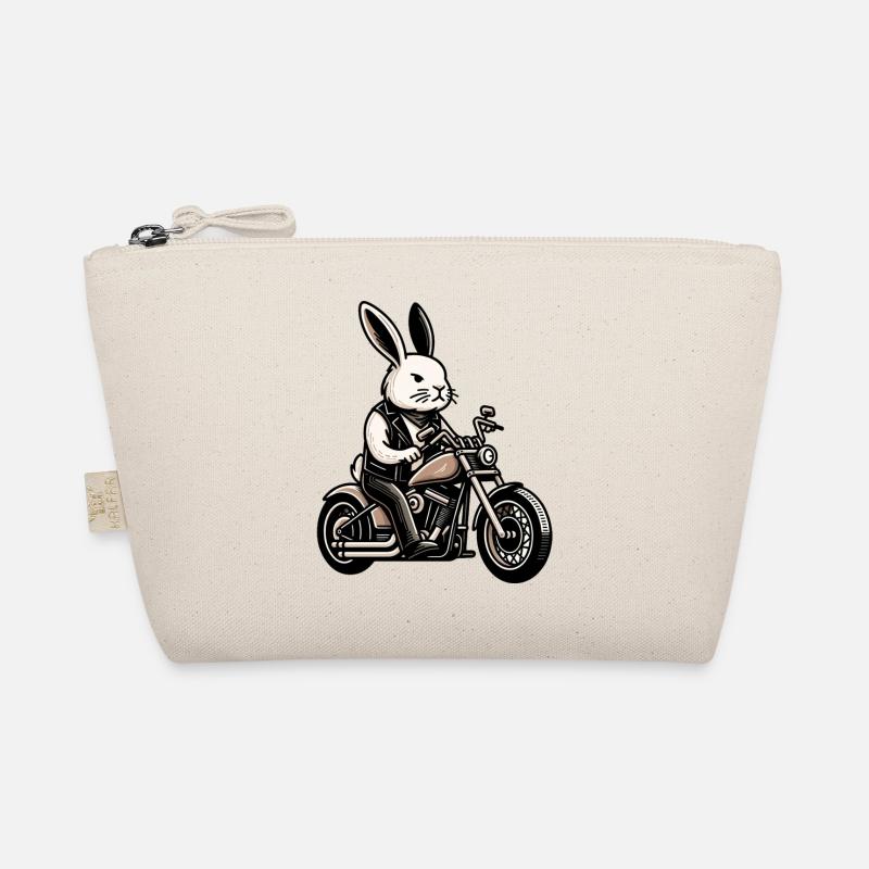 Biker Hase Bio-Täschchen