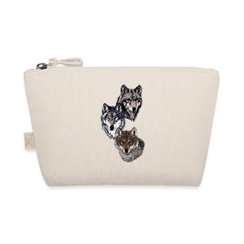 Imprimé motif animalier tête de loup avec loup - Trousse biologique - nature - Devant