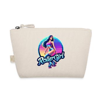 Vibrant Retro Roller Girl Illustration - Trousse biologique - nature - Devant