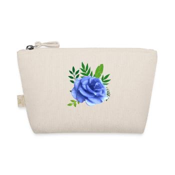 Blue rose with leaves - Organic Pouch - nature - Front