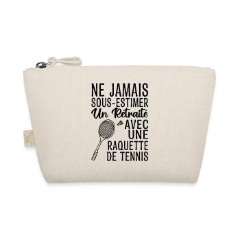 Cadeau Humour Tennis Homme Retraité - Trousse biologique - nature - Devant