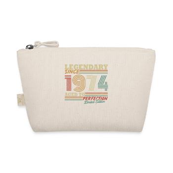 Legendary Since 1974 Vintage Birthday Gift - Organic Pouch - nature - Front