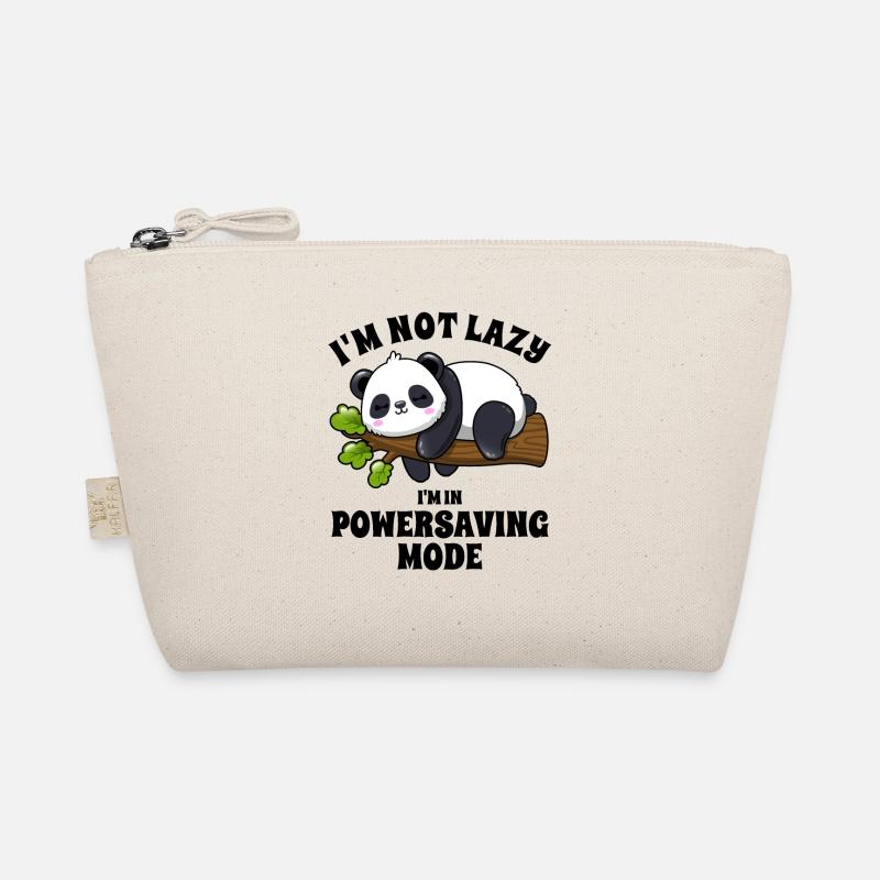 Panda - I'm Not Lazy - in Energy Saving Mode Organic Pouch