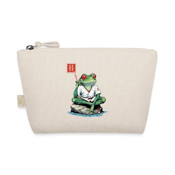 Smoking Frog Ukiyo-e Kanji Japan Streetwear - Organic Pouch - nature - Front