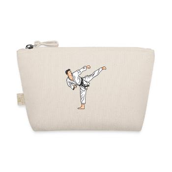Karate Drawing - Organic Pouch - nature - Front