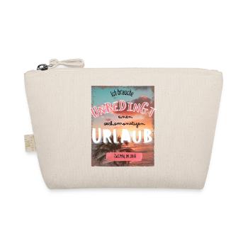Prêt pour des vacances toute l’année ! Drôle de dicton de vacances - Trousse biologique - nature - Devant