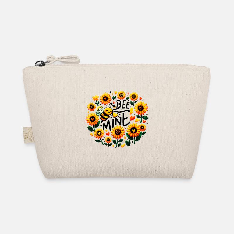 Bee Mine: Whimsical Bee & Flowers Playful Organic Pouch
