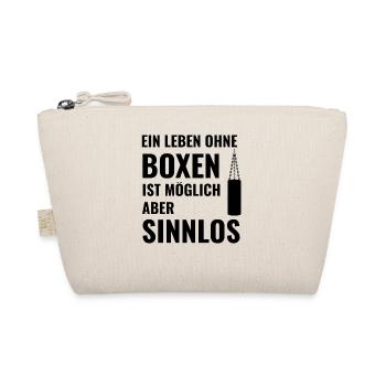Boxen Boxsport Kampfsport Motto - Bio-Täschchen - Natur - Vorne