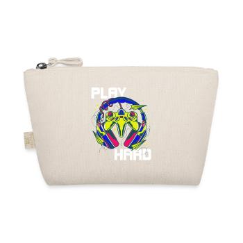 Play Hard Gamer Controller Neon Design - Organic Pouch - nature - Front