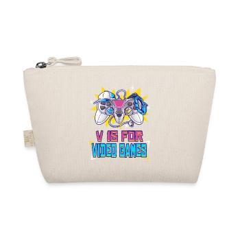 V comme Jeux vidéo : un design de manette élégant - Trousse biologique - nature - Devant