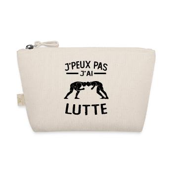 Ich kann nicht, ich kämpfe mit Geschenkhumor - Bio-Täschchen - Natur - Vorne