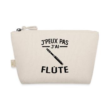 flautist I can't I have flute - Organic Pouch - nature - Front