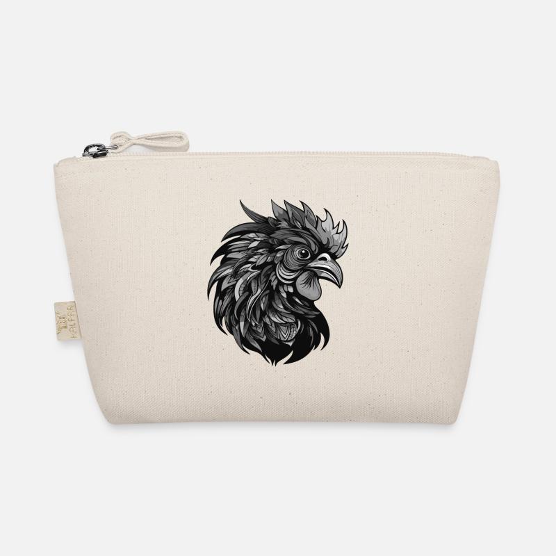 Rooster Portrait Head Animal Organic Pouch
