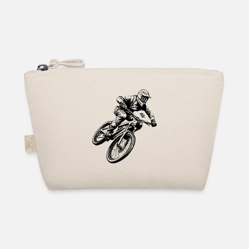 Abfahrt: Mountainbiken bergab Bio-Täschchen