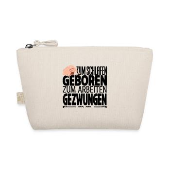 Faultier Zum Schlafen Geboren Arbeiten Gezwungen - Bio-Täschchen - Natur - Vorne