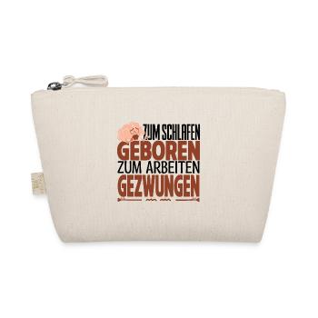 Faultier Zum Schlafen Geboren Arbeiten Gezwungen - Bio-Täschchen - Natur - Vorne